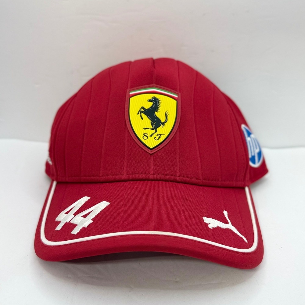 Puma Ferrari F1 Lewis Hamilton 44 Youth Hat Red Snapback Racing Cap 026276 01